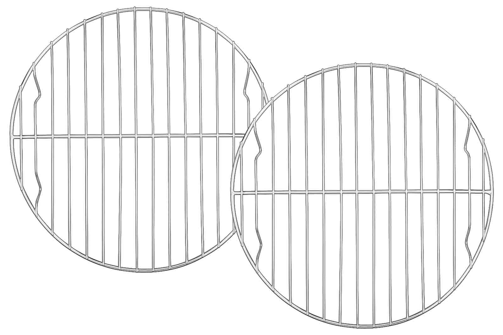 Teamfar Round Cooling Rack Set Of 2, 9 Inch Round Rack Baking Steaming Roasting Rack Set Stainless Steel, Healthy & Dishwasher S