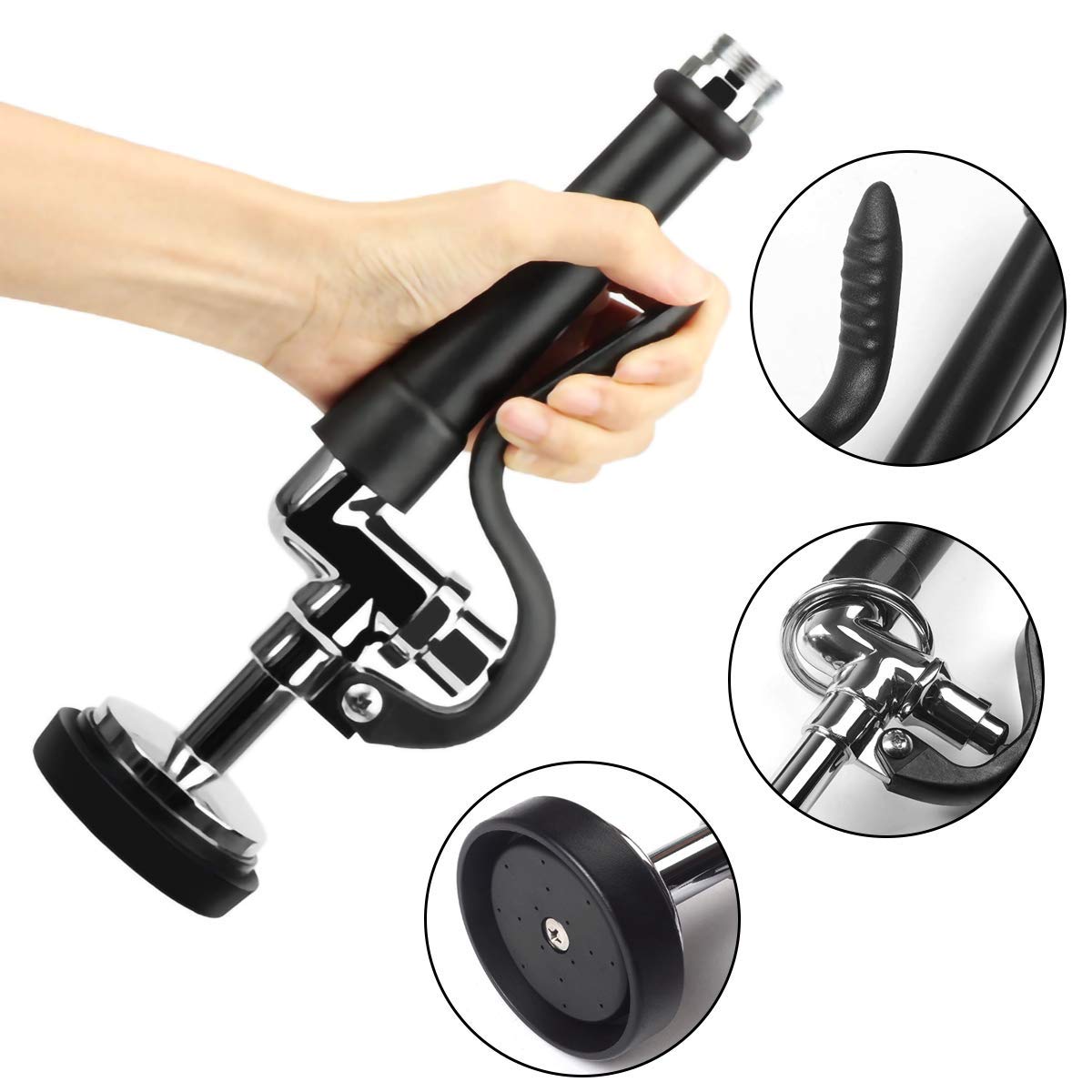 Kwode Pre-Rinse Spray Valve Head For All Commercial Kitchen Sink Faucet, High Pressure Dish Sprayer Nozzle With Hand Grip Assemb