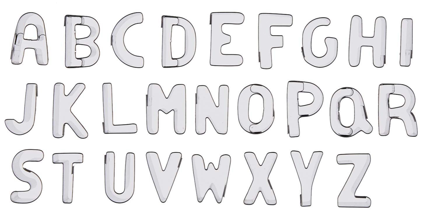 Ateco, 6949 Alphabet Letters-1'', Stainless Steel