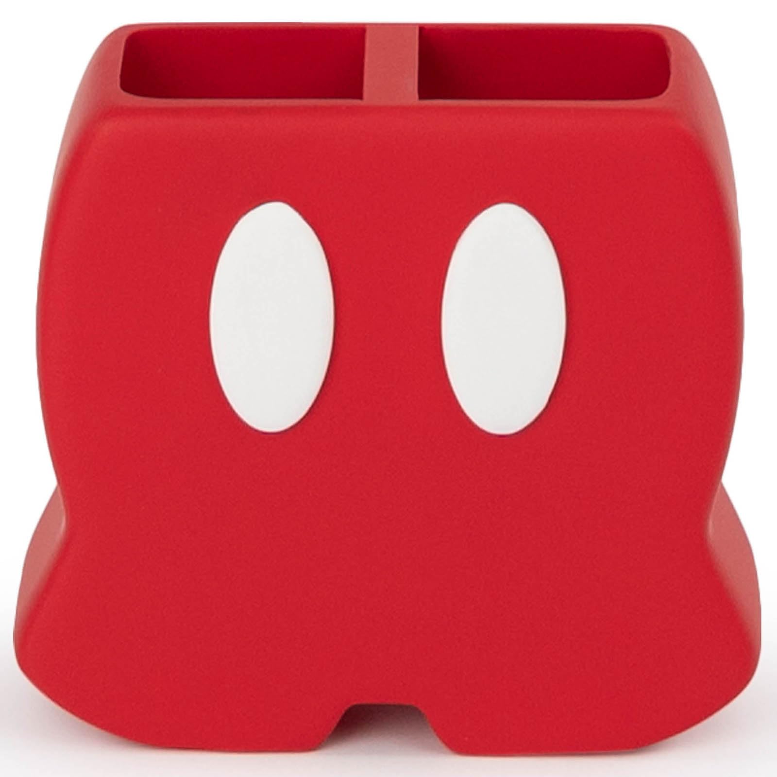 Jay Franco Disney Mickey Mouse Toothbrush Holder - Red Resin Pencil Holder - Bathroom Storage