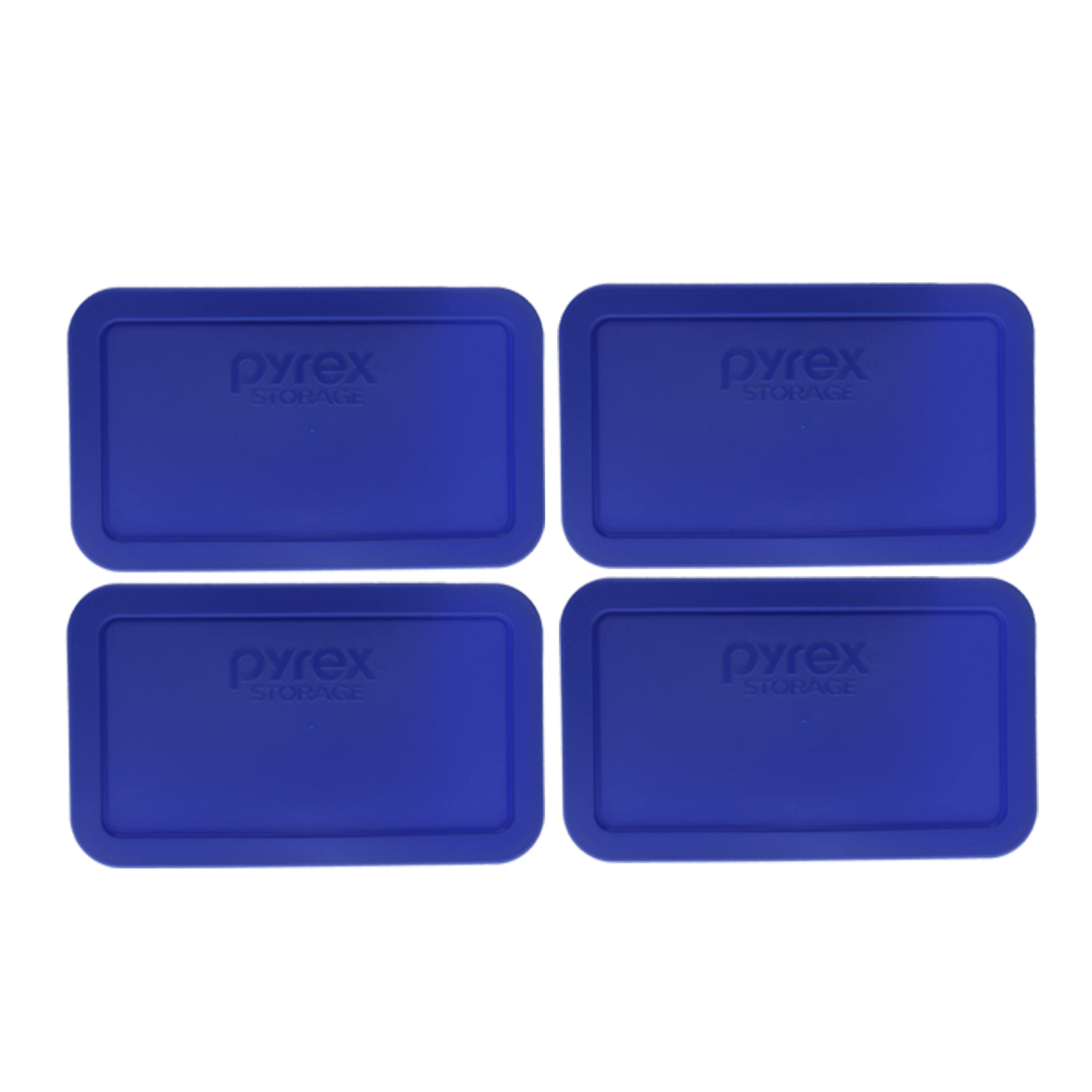 Pyrex 7214-Pc 4.8 Cup Cadet Blue Lids- 4 Pack Made In The Usa