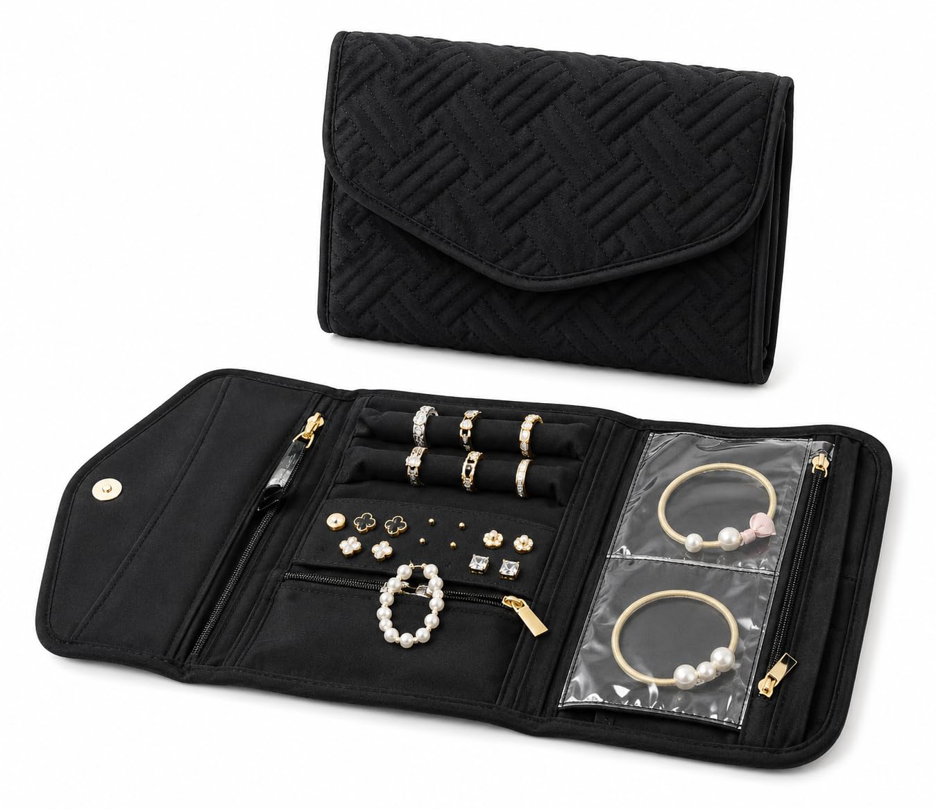 Minnikoo Jewellery & Hair Accessory Organiser | Hanging Double Sided Storage For Earrings, Necklaces, Hair Clips, Headbands & Sc