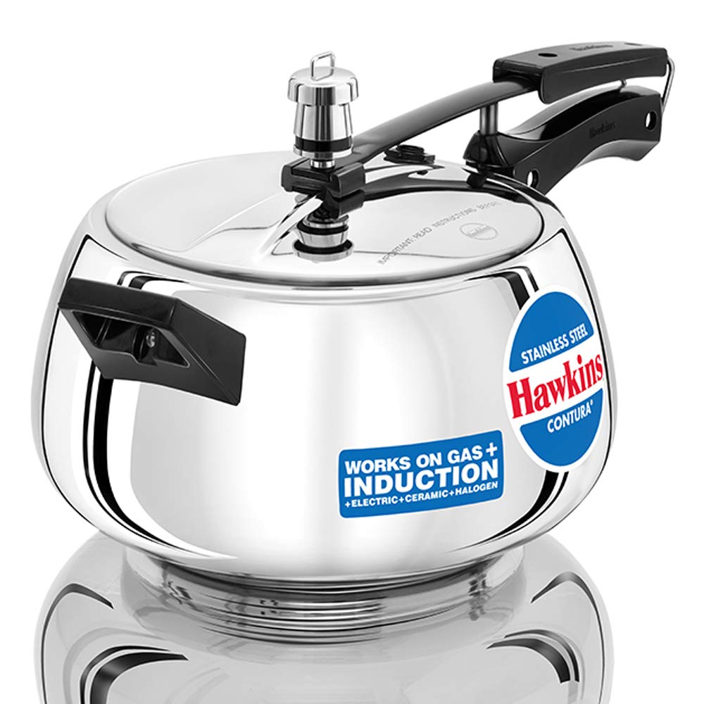 HAWKINS PRESSURE COOKER, 5 Liter, Silver