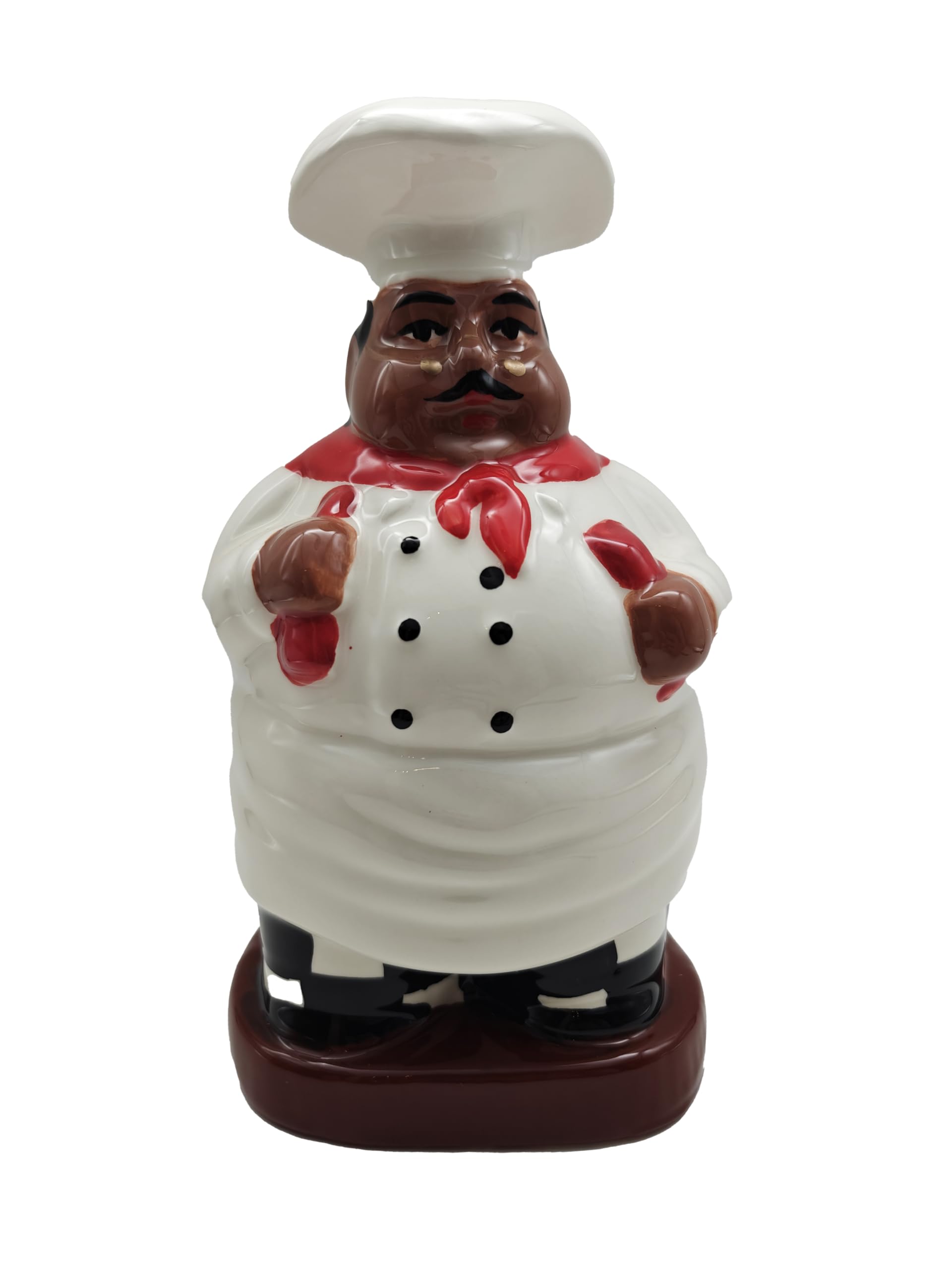 ACK Happy Bistro Chef Hand Painted Ceramic Utensil Jar, Utensil Holder, Utensil Crock, Modern Kitchen Decor, Kitchen Storage for