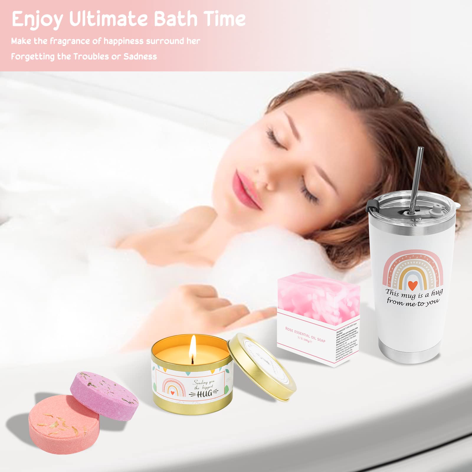 Get Well Soon Gifts for Women  12 Pcs Care Package Get Well Gift Basket for Sick Friends After Surgery  Feel Better Self Care Gift  Sympathy Gifts Thinking of you Box for Women Mom Her w/Pink Blanket