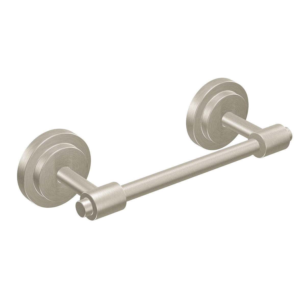 Moen Dn0708Bn Iso Collection Double Post Modern Pivoting Toilet Paper Holder, Brushed Nickel