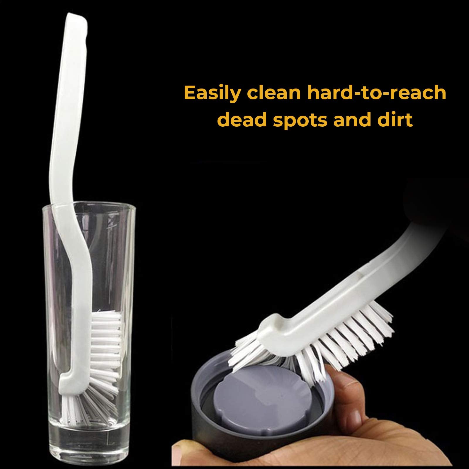 3 Pcs Dish Brush Set, Kitchen Cleaning Brush Bottle Bathroom Scrub Brushes, Heavy Duty Multipurpose Scrub Tool - Commercial Scru