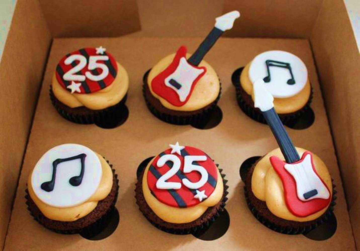 Jevenis 3 Pcs Music Note Fondant Mold Guitar Mold Guitar Cake Toppers Rock Cupcake Topper For Kids Birthday Musician Party Baby