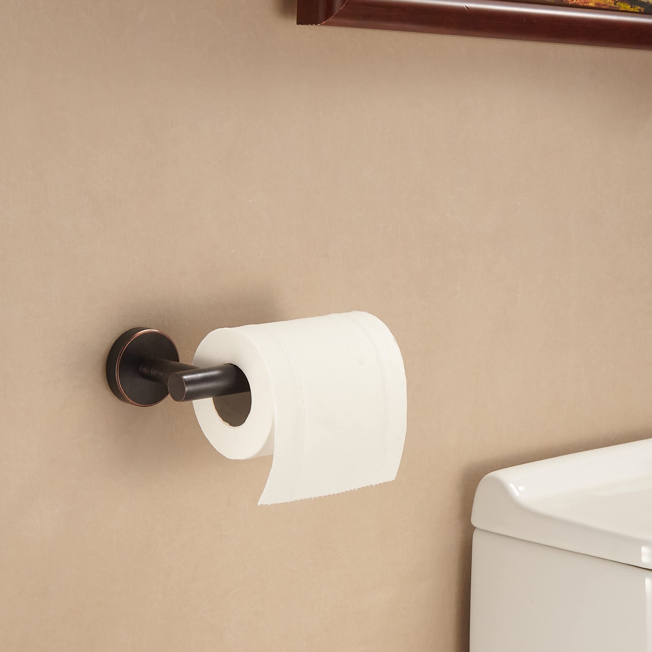 Bronze Toilet Paper Holder Towel Holder,Oil Rubbed Toilet Paper Roll Holder Towel Ring Bathroom Hardware Set,Wall Mounted Rustic