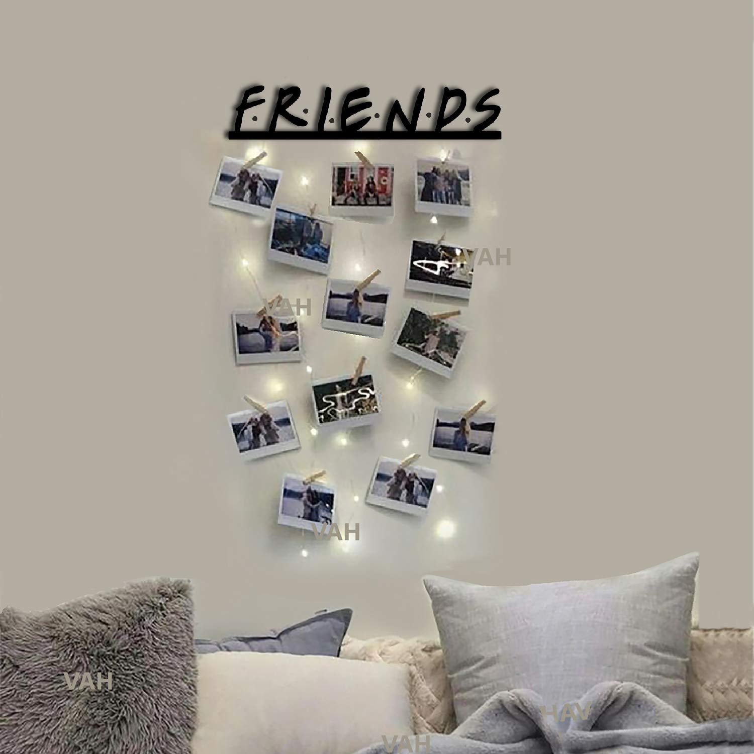 Vah Wooden Photo Frame With Led Light - Photo Wall Hanging, Memories Wall Hanging, Hanging Photo Frames, Moments Wall Hanging, P