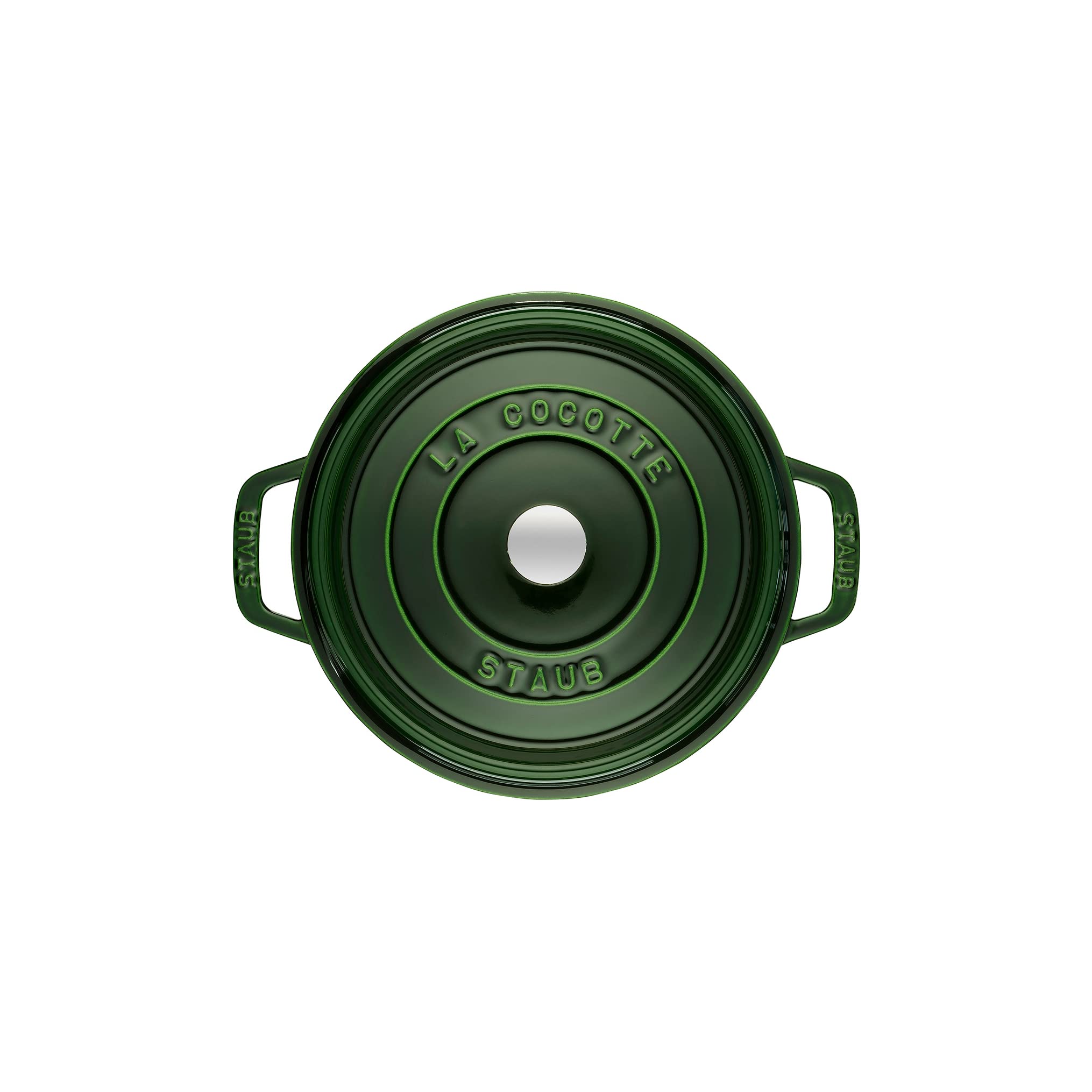 Staub Cast Iron Roaster/Cocotte, Round, 24 Cm, 3.8 L, Basil/Green