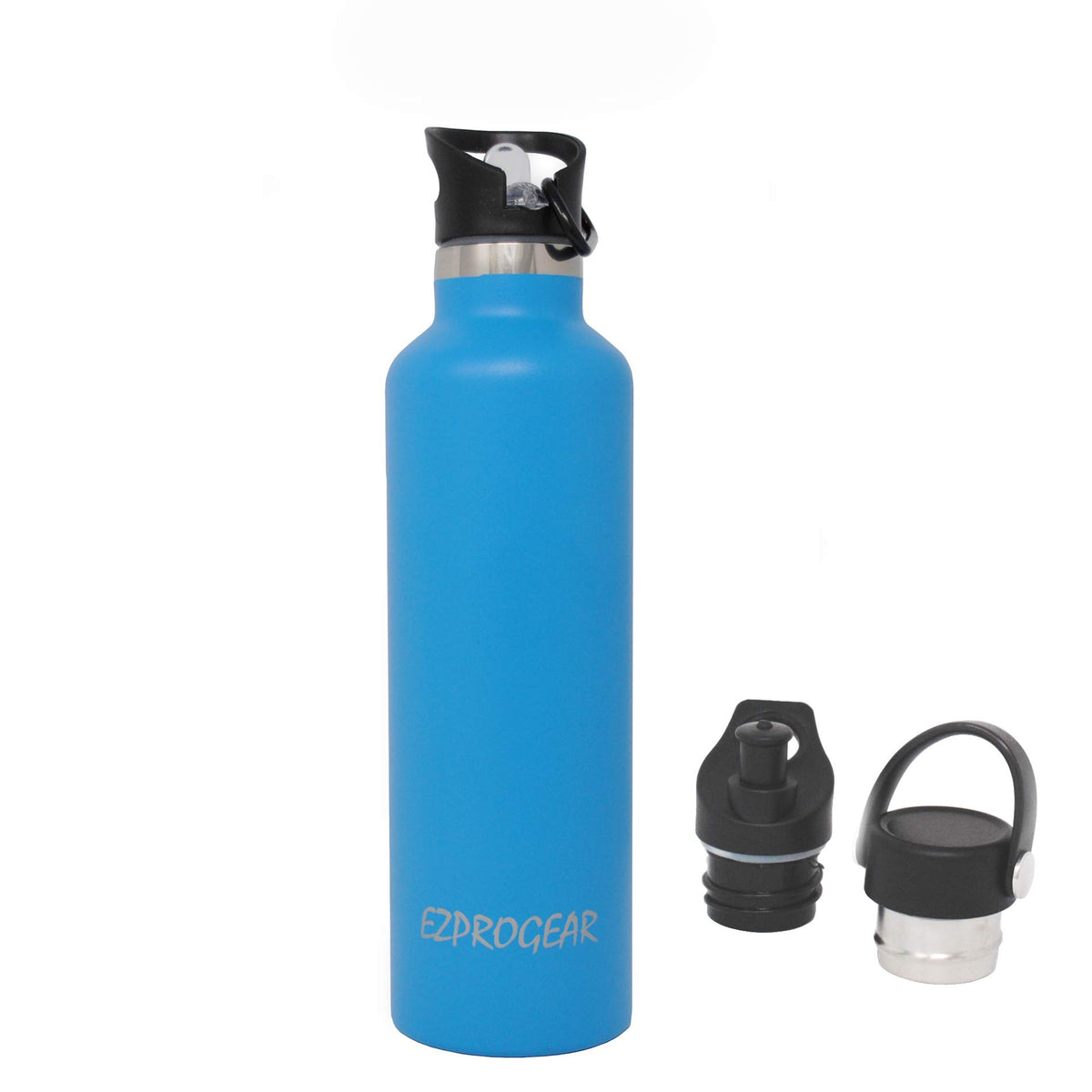 Ezprogear Stainless 25 Oz Steel Water Bottle Double Wall Vacuum Insulated (25 Oz, Yelllow/Rose-Pink)
