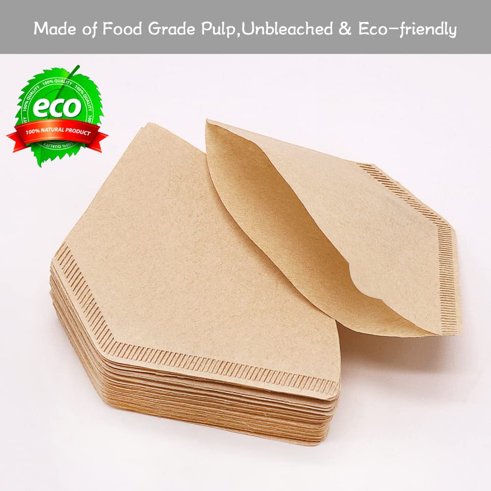 YQL #2 Cone Coffee Filter Coffee Filters 2 Cone Paper Unbleached Disposable Coffee Filters Fit for Drip Coffee Maker(200 Count)