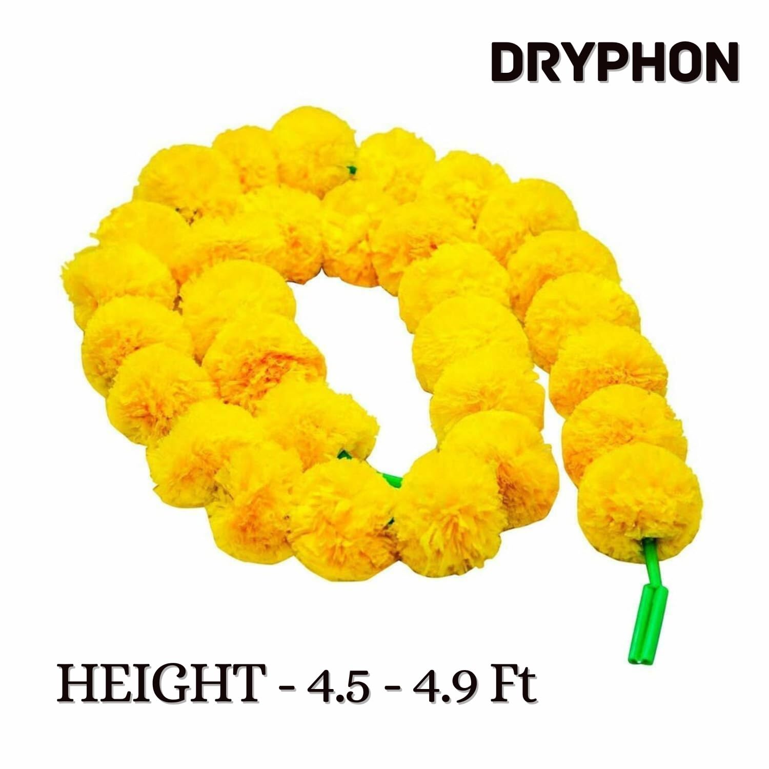 DRYPHON Artificial Flowers for Decoration, Marigold Flowers Garlands for Home Decor, Diwali Pooja Items Room Decor Items Wedding