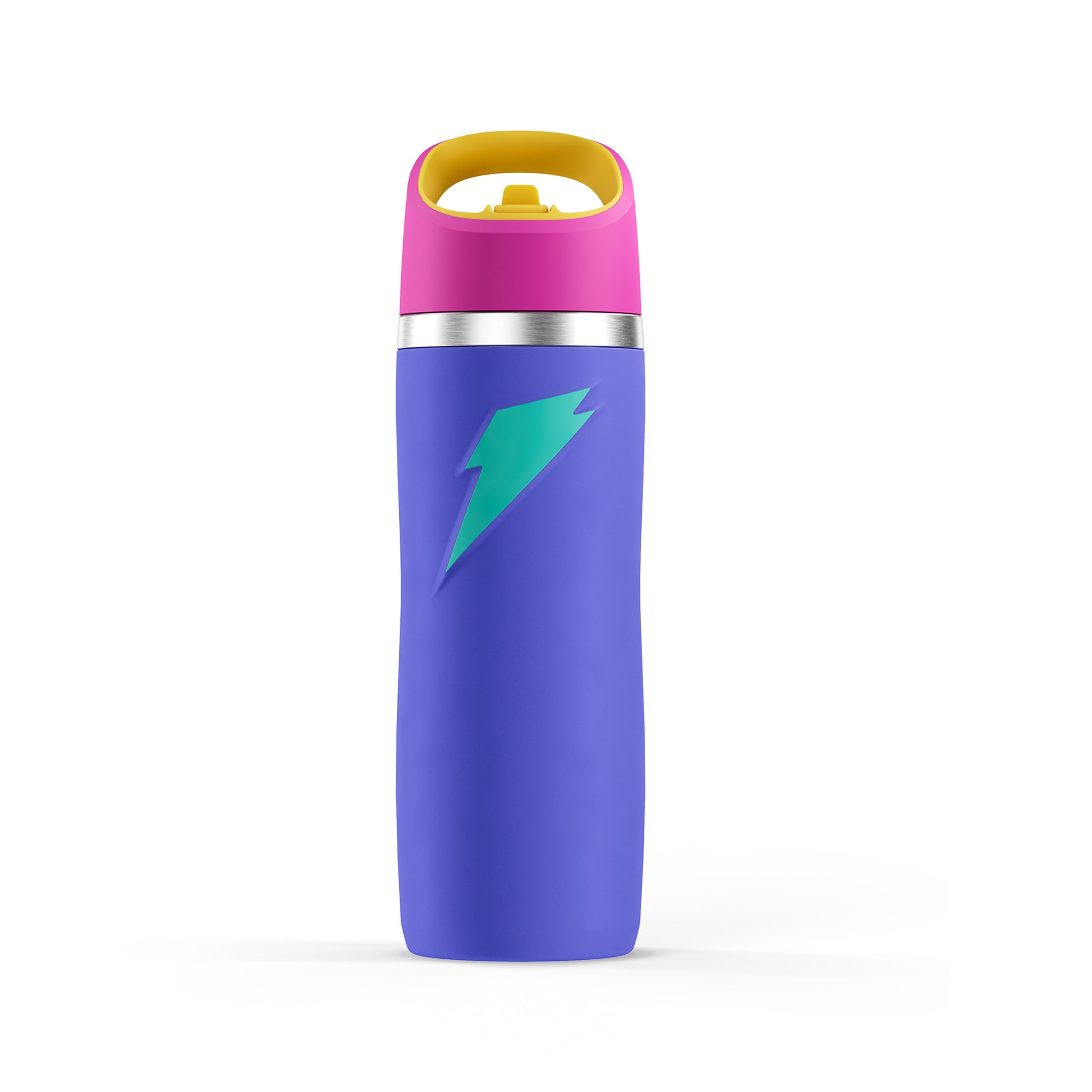 Gatorade  Overtime  22oz Stainless Steel Water Bottle, Straw Cap, Purple/Pink