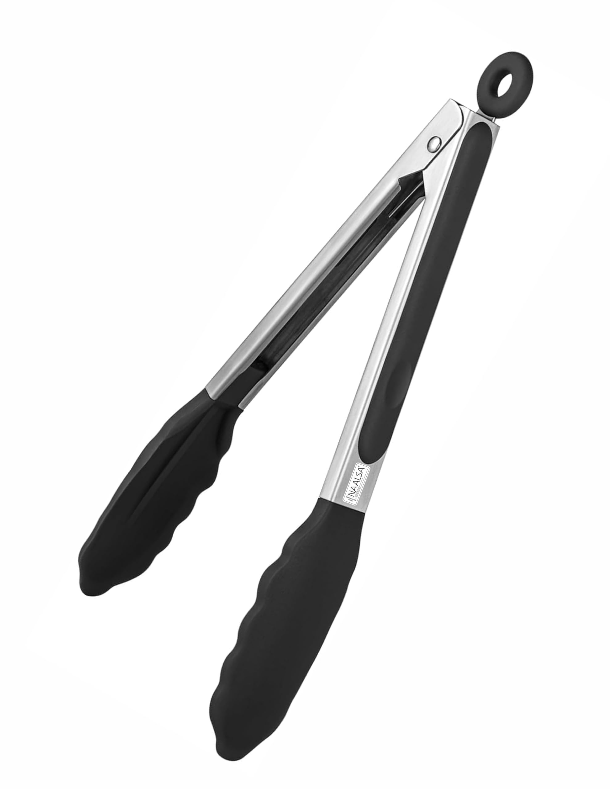 Naalsa Grab 1Pc Silicone Food Tongs For Kitchen, Barbeque And Serving  9 Inch  1 Year Warranty  Fda Approved Silicone, 315C H