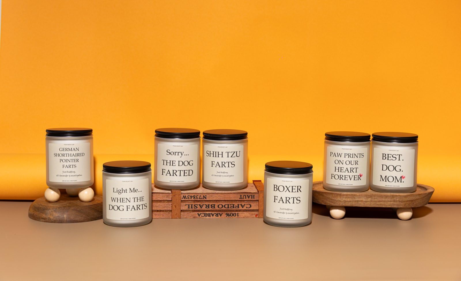 Paw Prints On Our Heart Forever Candle, Dog Memorial Gifts for Loss,Loss of Dog Sympathy Gift, Pet Memorial Gifts for Dogs - Lav