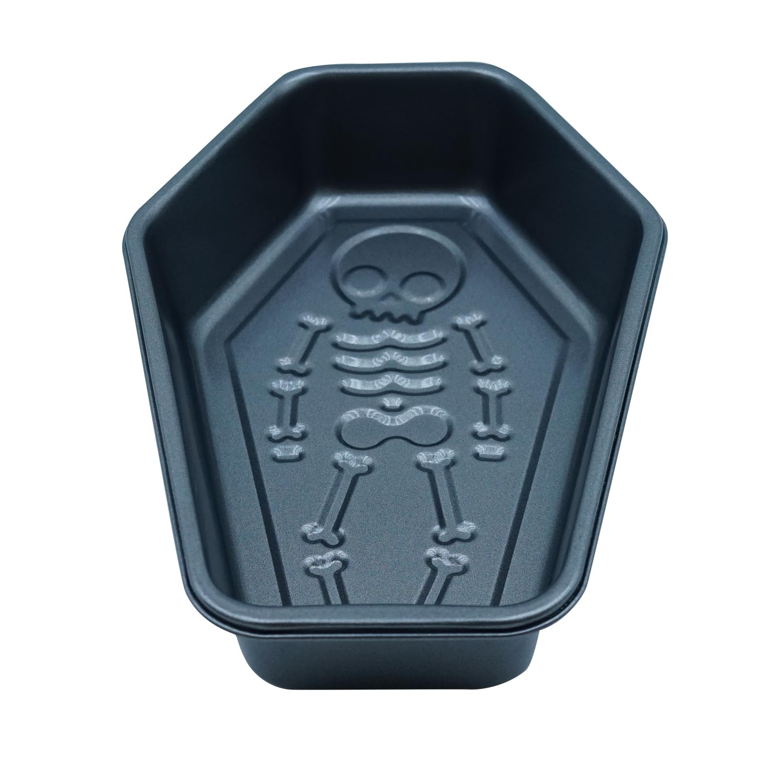 TinLeJa Halloween Skeleton Cake Pan, Coffin Board Cake Mould, Aluminum 3D Non Stick Baking DIY Cake Pan