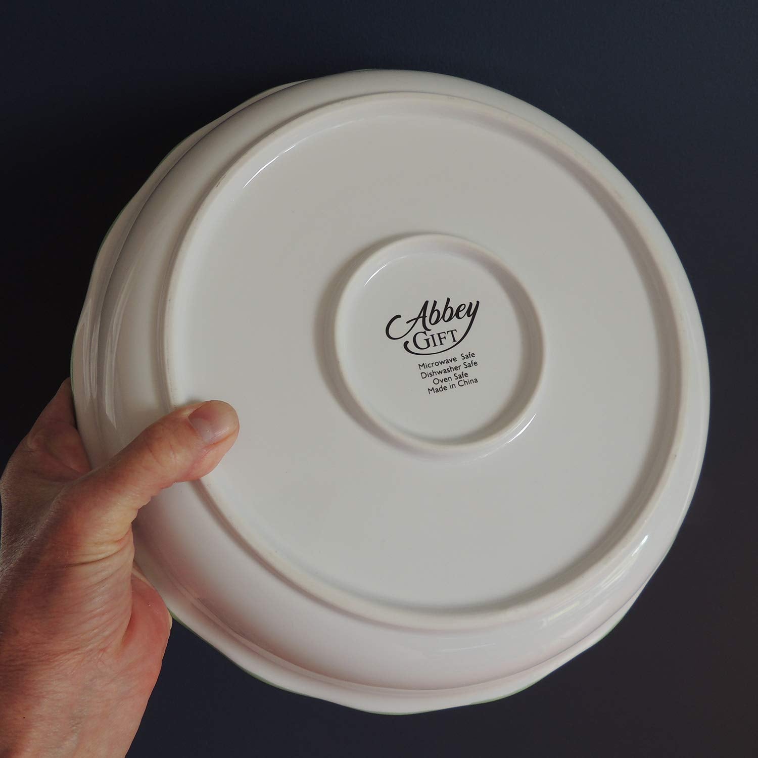Abbey + CA Gift Amazing Woman Pie Plate, 10.5" Ceramic, Green, Model 46540
