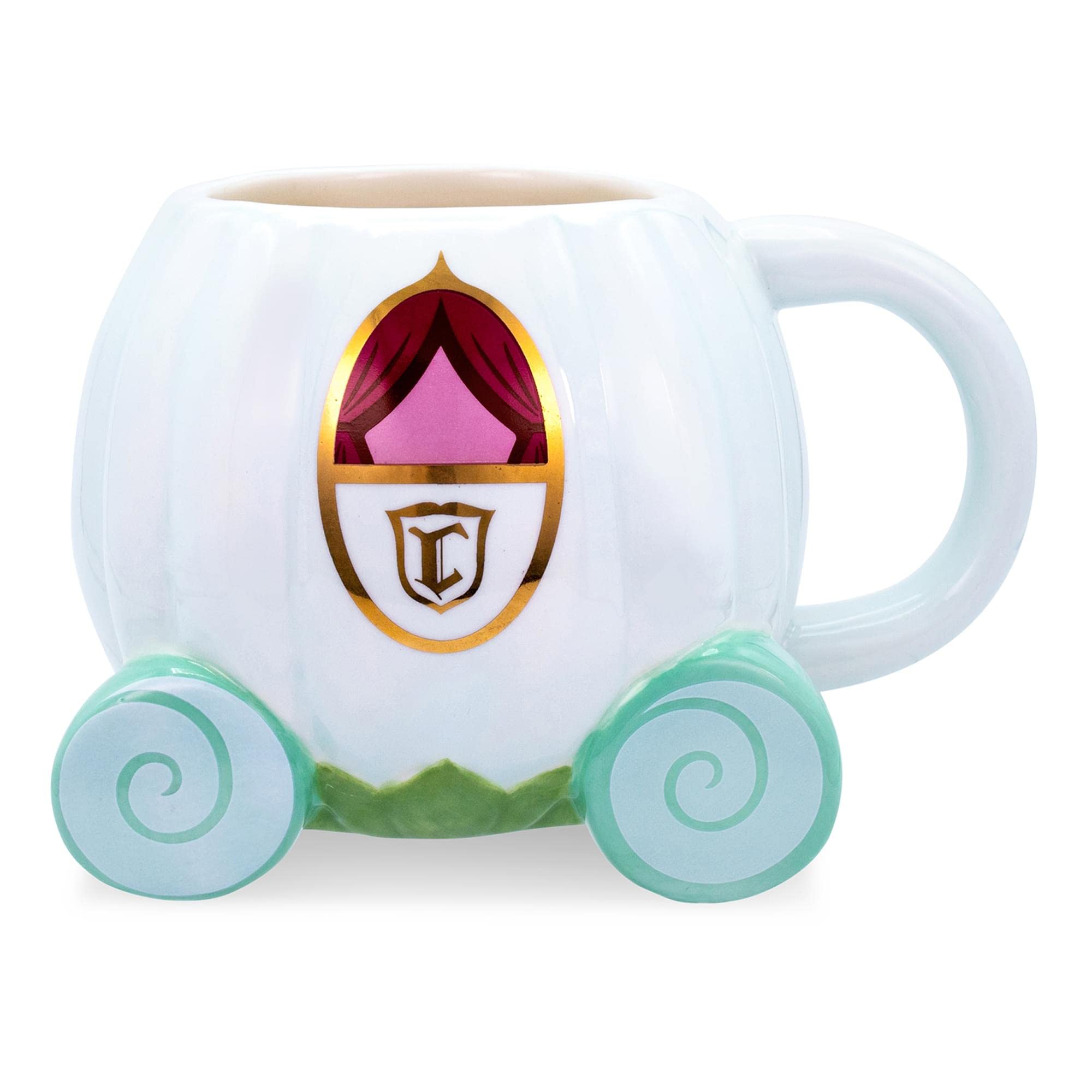 Disney Cinderella Coach 3D Sculpted Ceramic Mug  Holds 20 Ounces
