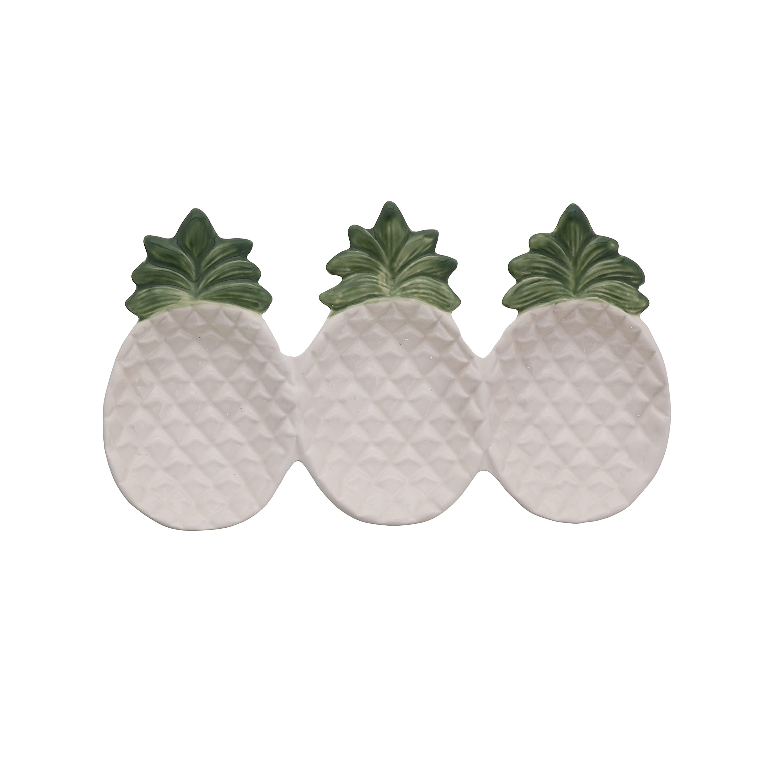 Three Section Snack Dish - Pineapple