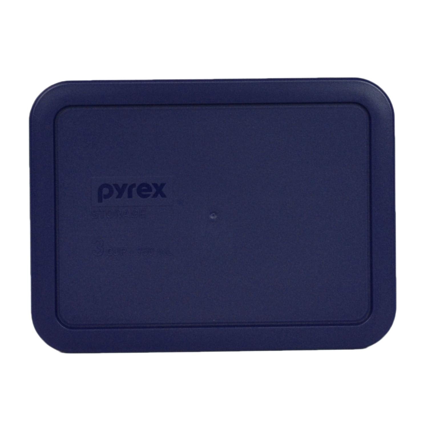 Pyrex 7210PC Rectangle Dark Blue 3 Cup Storage Lid for Glass Dish (1, Dark Blue)