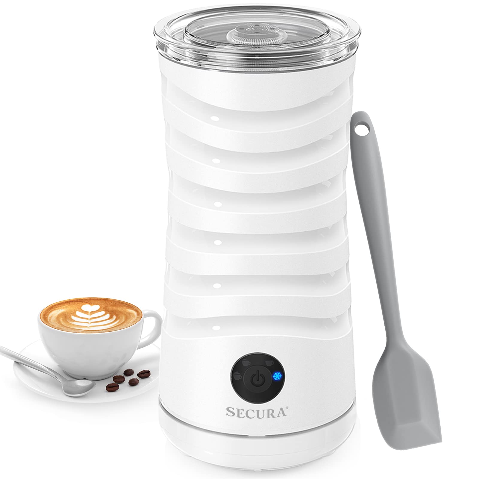 Secura Electric Milk Frother, Automatic Milk Steamer, 4-In-1 Hot & Cold Foam Maker-8.4Oz/240Ml Milk Warmer For Latte, Cappuccino