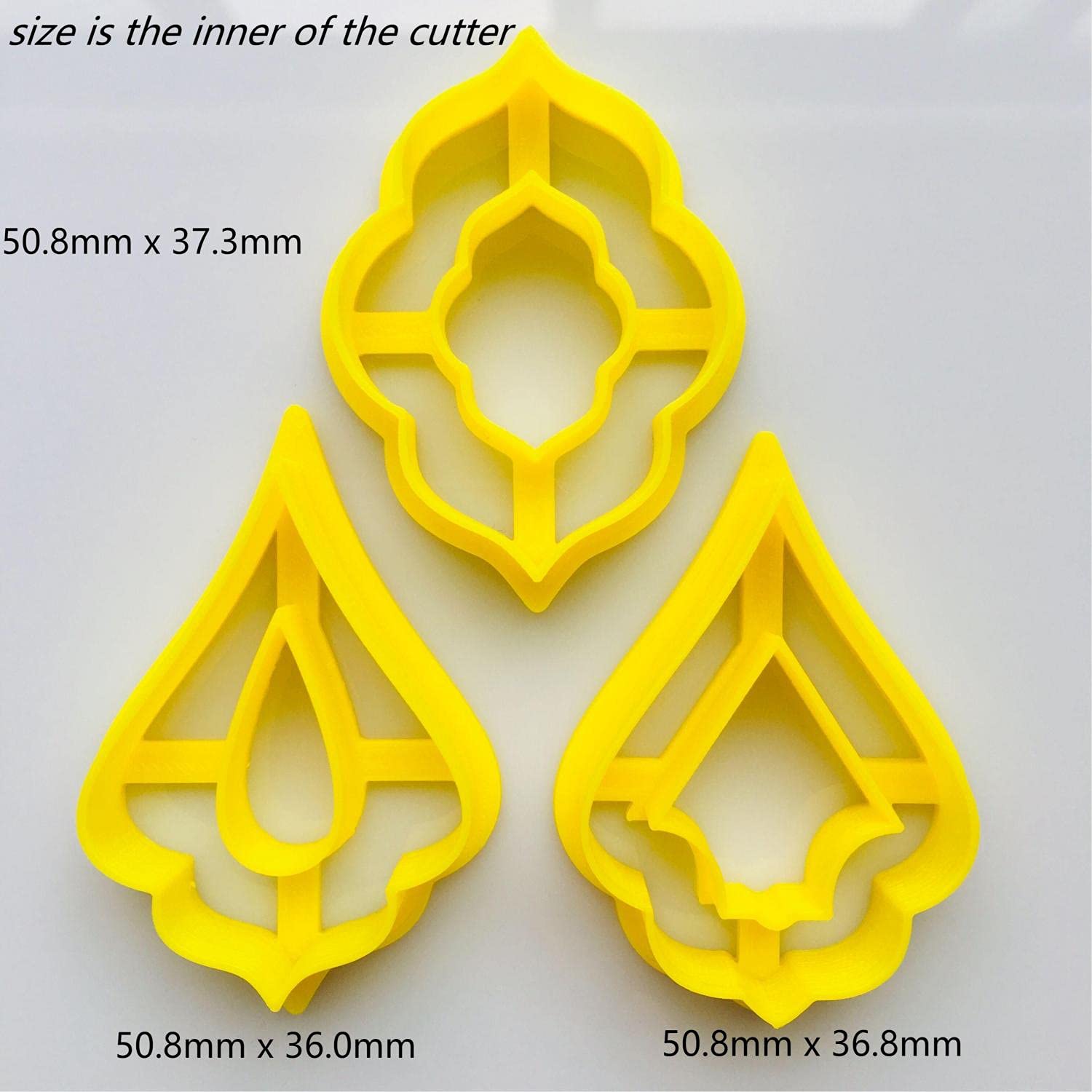 Chenrui 3 Pcs Moroccan Donut Shaped Cutters, Polymer Clay Cutters For Jewelry Making