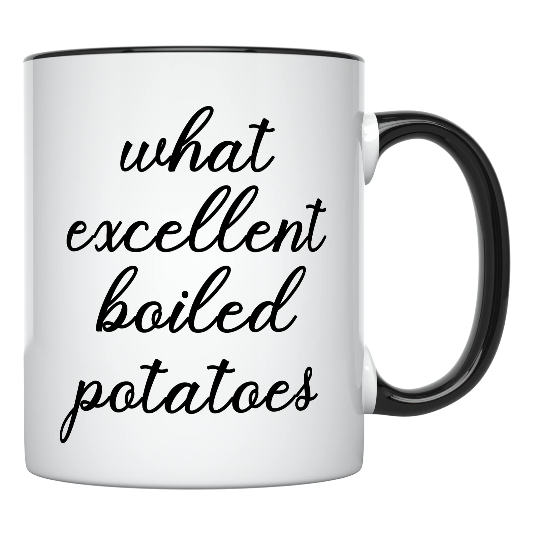 YouNique Designs Jane Austen Mug - 11 Ounces, Pride and Prejudice Quote, Literary Mug (Black Handle)