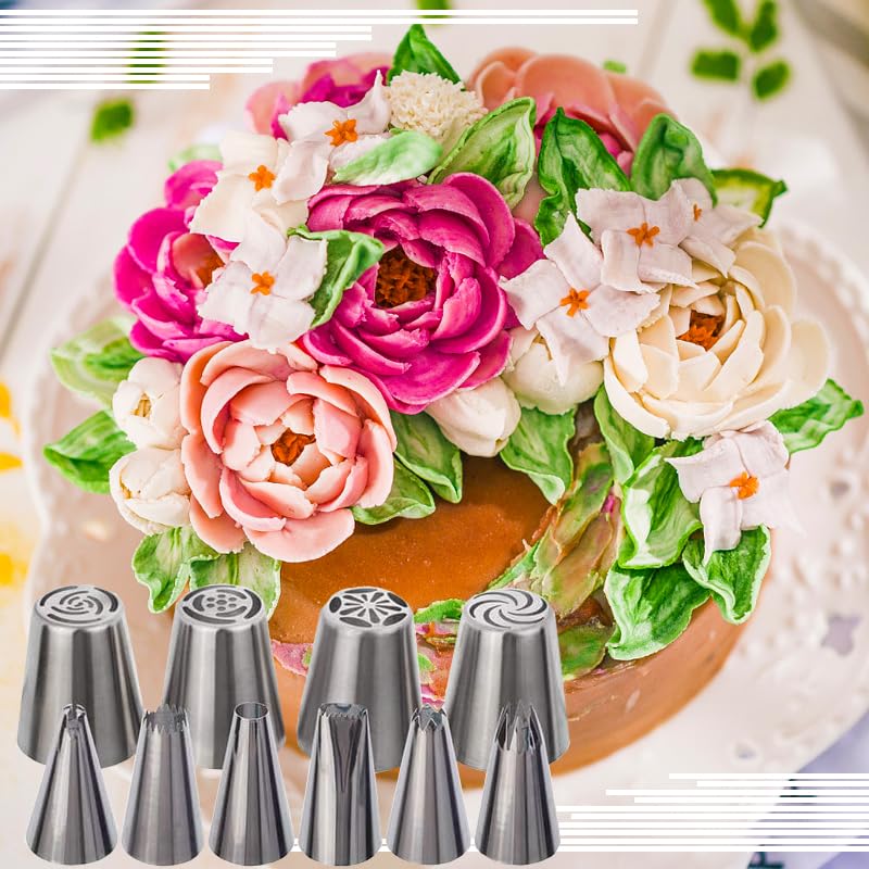 48-Piece Numbered Piping Tips, Cookie Icing Tips, Cookie Decorating Kit, Cake Decorating Tips For Cupcakes Cookies, Cake Supply