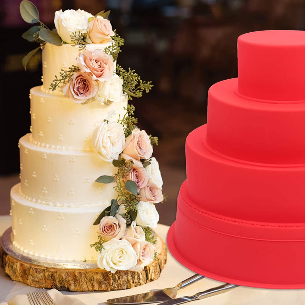 Baker Depot Silicone Mould For Baking Nonstick Layer Cakes Bakeware Round Cake Pans Chocolate Rainbow Cake For Birthday Wedding