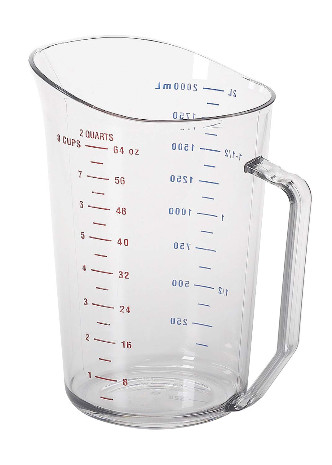Cambro 200Mccw 2 Qt Capacity, Camwear Clear Polycarbonate Liquid Measuring Cup (200Mccw135)