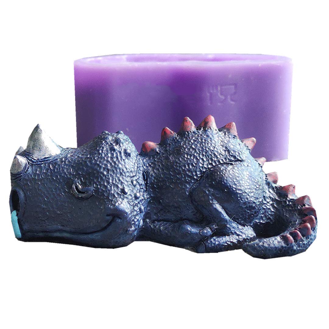 Rhinoceros Lguana Monster Silicone Molds,Halloween Animal Fondant Chocolate Cake Decor Sugarcrafts Baking Tools Resin Mold