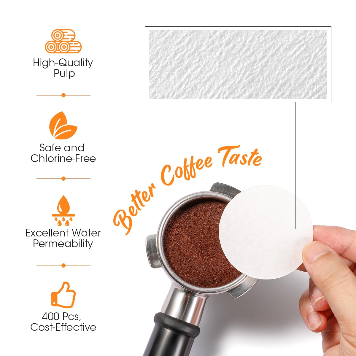 Aieve Espresso Paper Filter Compatible With Breville Barista Espresso Coffee Maker, 54 Mm Espresso Filter Puck Screen Portafilte
