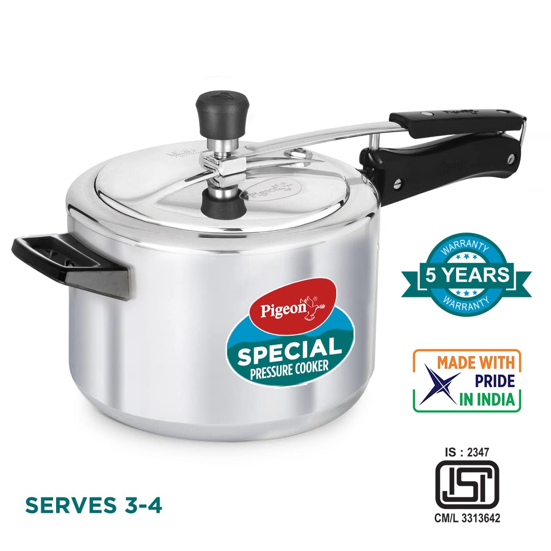 Pigeon Special Pressure Cooker Aluminium Inner Lid Induction Base 5 L - Silver