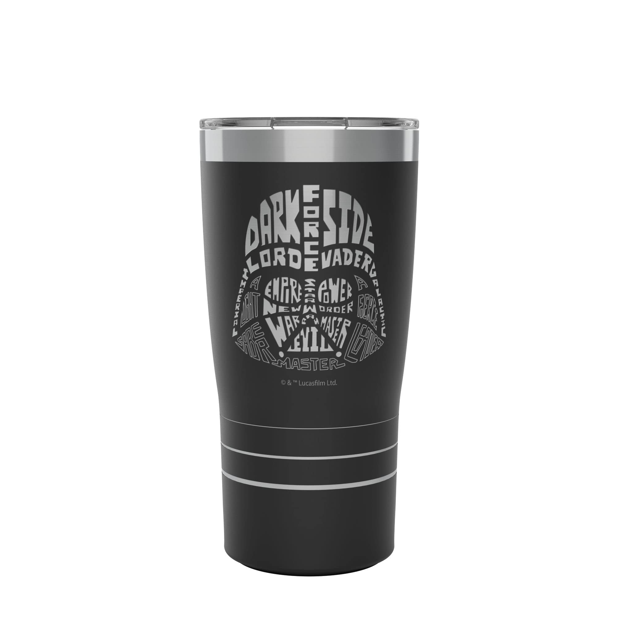 Tervis Traveler Star Wars - Character Wordle Engraved Darth Vader Triple Walled Insulated Tumbler Travel Cup Keeps Drinks Cold &