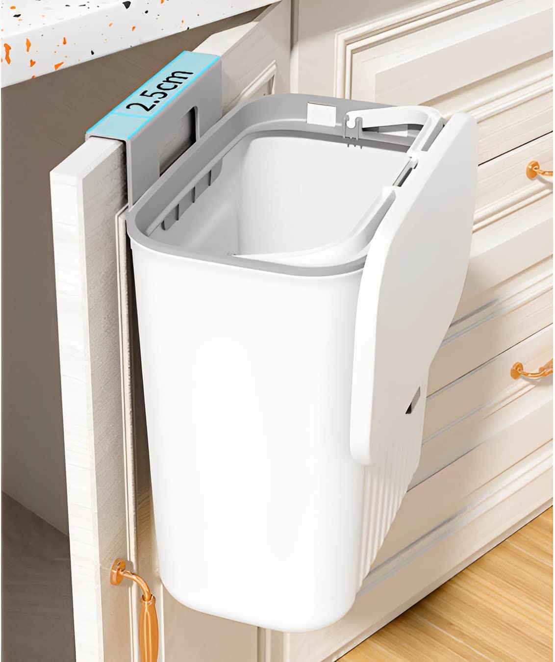Sooyee 3 Pack 12L/3.2 Gal Kitchen Compost Bin For Countertop Or Under Sink, Hanging Small Trash Can With Lid For Cupboard/Bathro