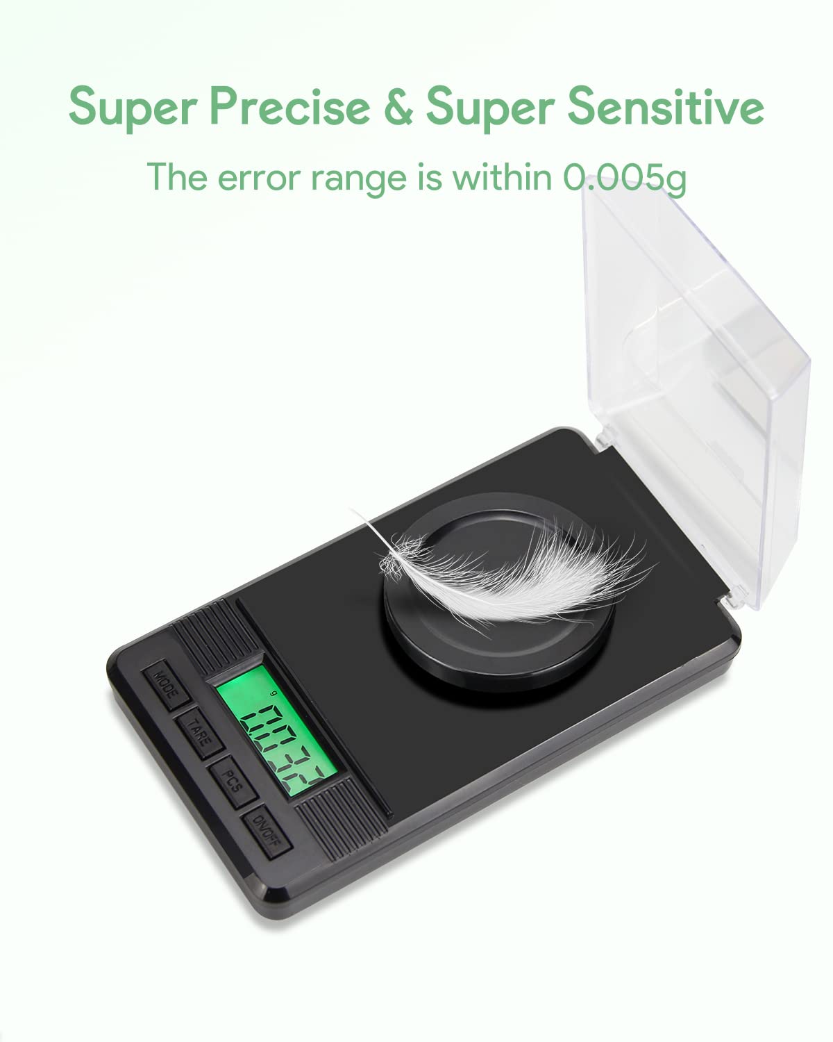 Milligram Scale (50G/ 0.001G) - Mg/Gram Scale, Precision Digital Pocket Kitchen Scale For Powder Medicine/Jewelry/Reloading/Herb