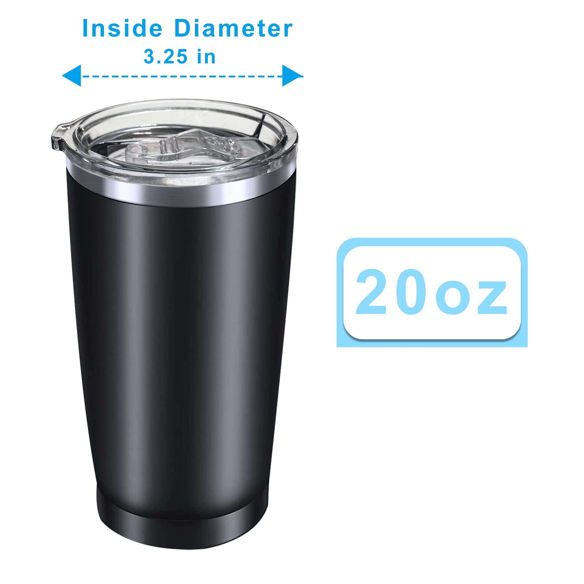 20Oz Tumbler Replacement Lids Spill Proof Splash Resistant Lids Covers For 3.25In Cup Mouth Compatible With Classic Stainless St