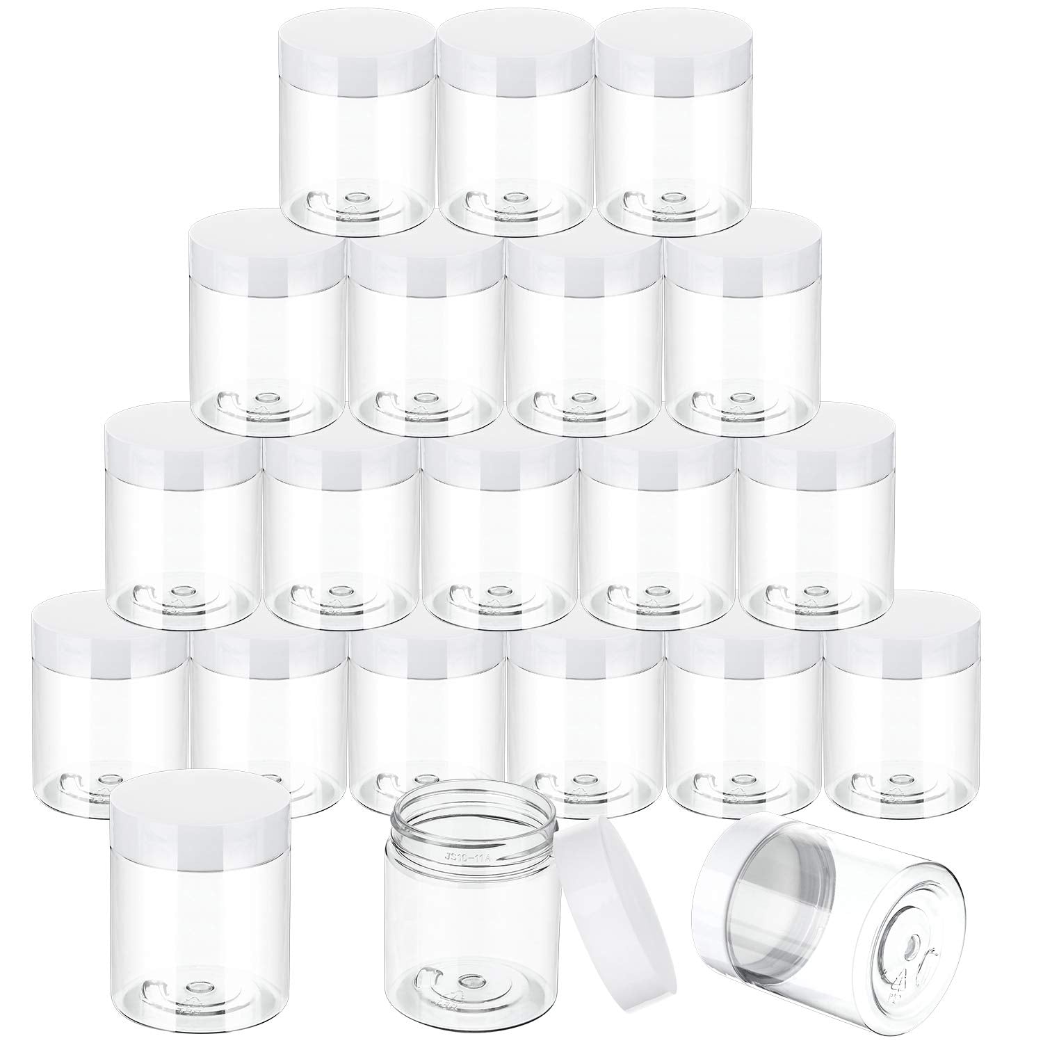 36 Pieces Plastic Jars Round Clear Leak Proof Cosmetic Container Jars With Inner Liners And Lids For Lotions Ointments Travel Ma