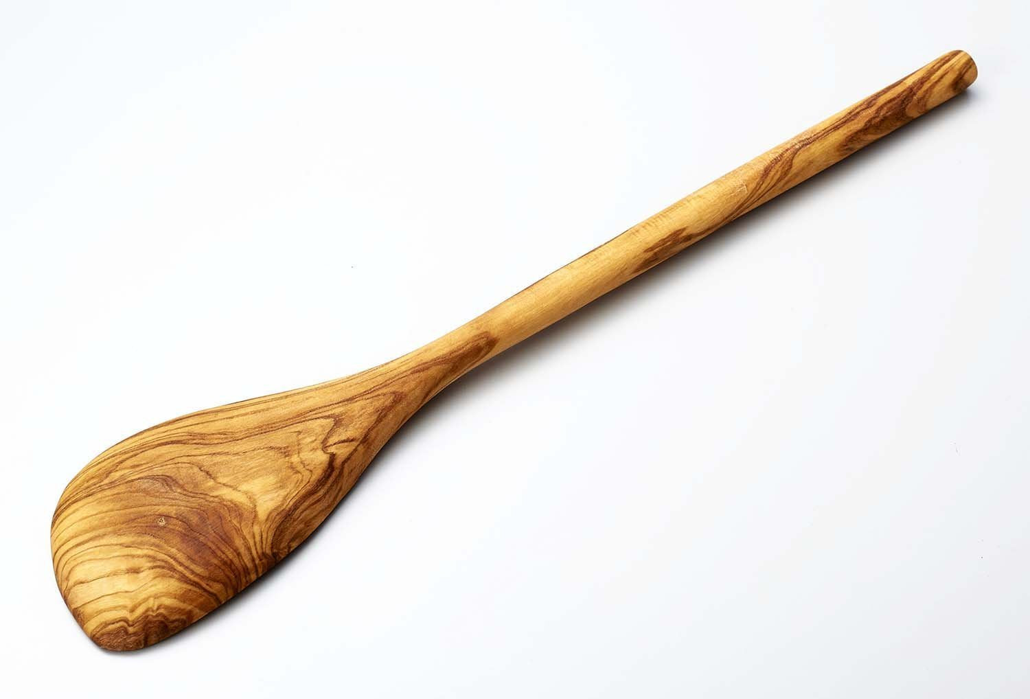Naturally Med - Olive Wood Corner Spoon/Spatula. Olive Wood Cooking Spoon 12''. Spoon For Cooking, Stirring. Handmade By Artisan