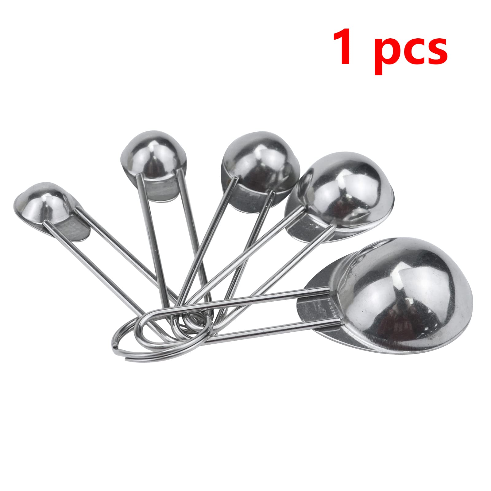 Antrader Measuring Spoons, Stainless Steel 5-Piece Measuring Spoon Cups Set- 1/8 Tsp, 1/4 Tsp, 1/2 Tsp, 1 Tsp & 1 Tbsp For Measu