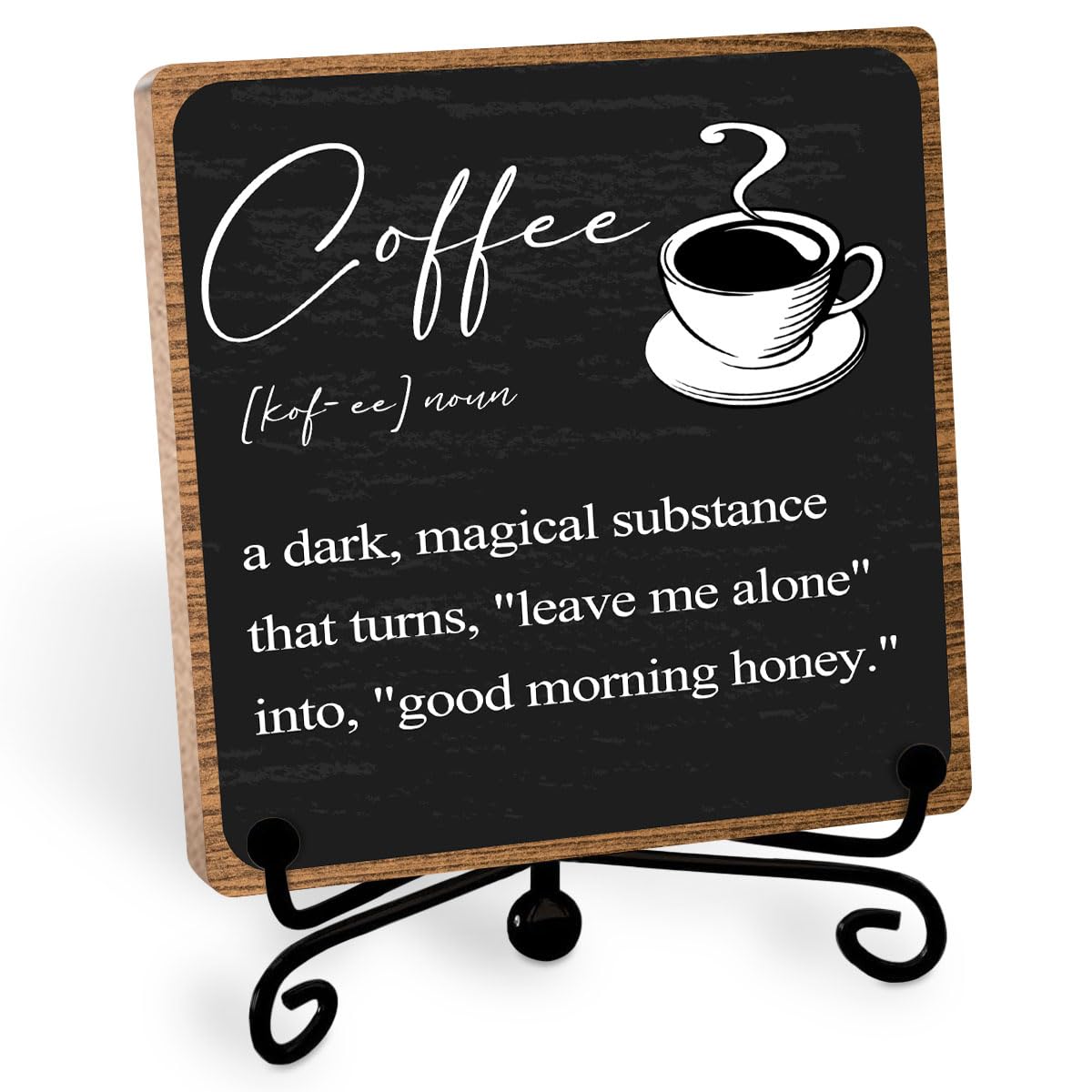 Toerifer Coffee Lover Gifts, Funny Coffee Bar Accessories, Table Decorations Supplies, Desk Shelf Cubicles for Coffee Bar Decora