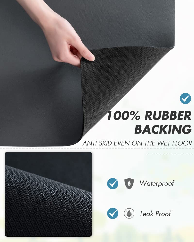 Amoami-Coffee Mat Hide Stain Rubber Backed Absorbent Dish Drying Mat For Kitchen Counter-Coffee Bar Accessories Fit Under Coffee