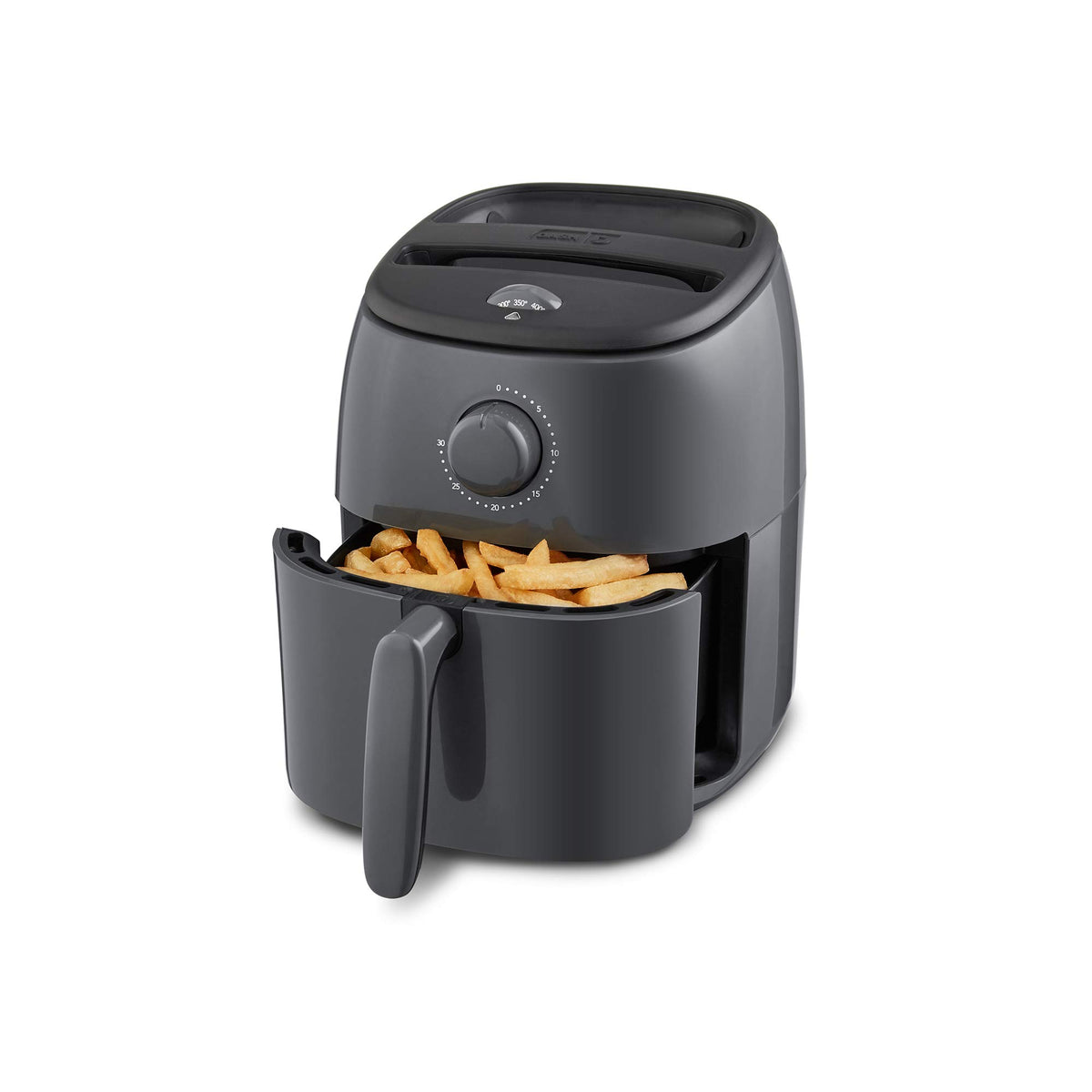 Dash Tasti-Crisp Electric Air Fryer Oven, 2.6 Qt., Grey - Compact Air Fryer For Healthier Food In Minutes, Ideal For Small Space