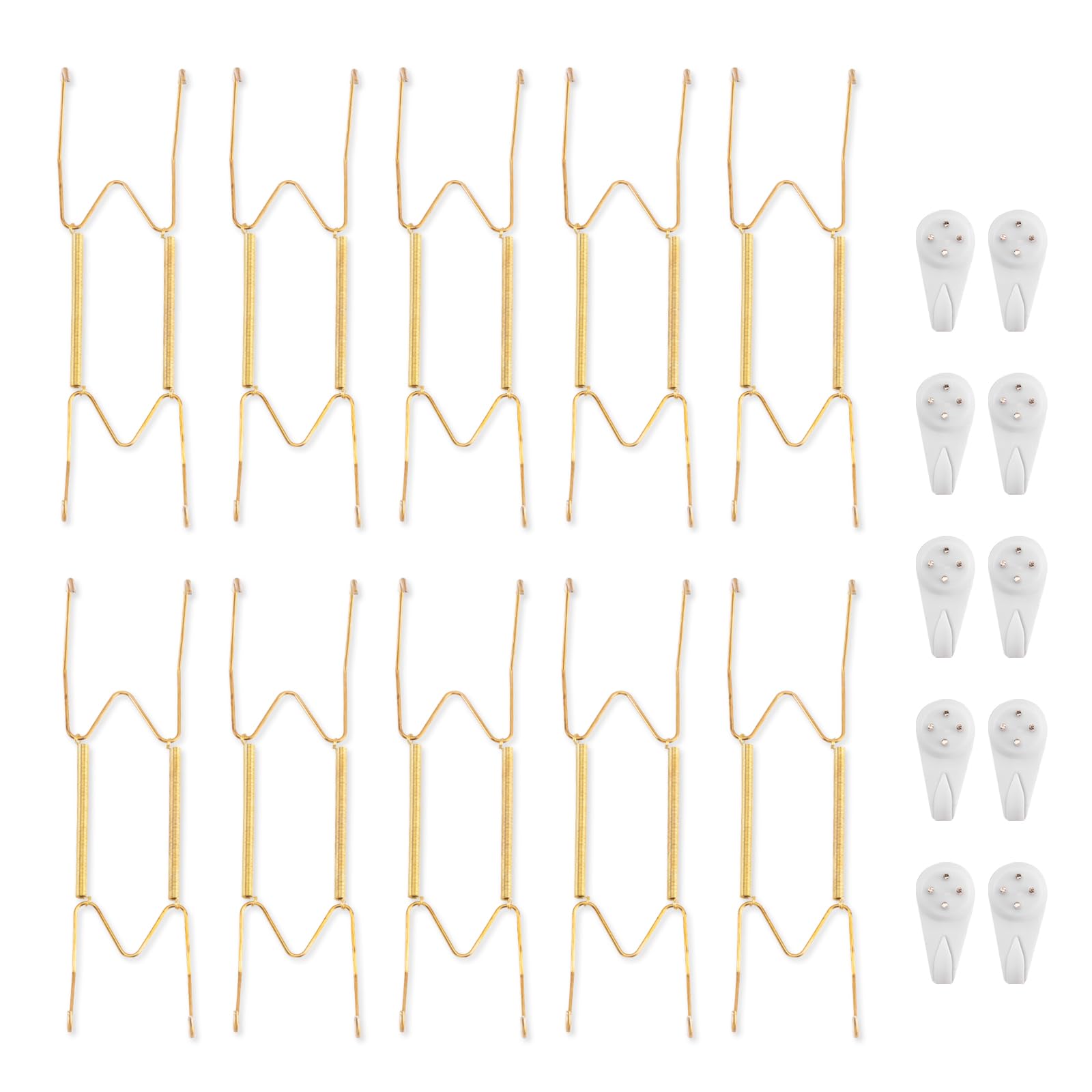 Bilillo 10 Pieces Wall Plate Hangers for Display, Suitable for 9-11 inch Art, Stainless Steel Invisible Heavy Duty Wire Plate Ho