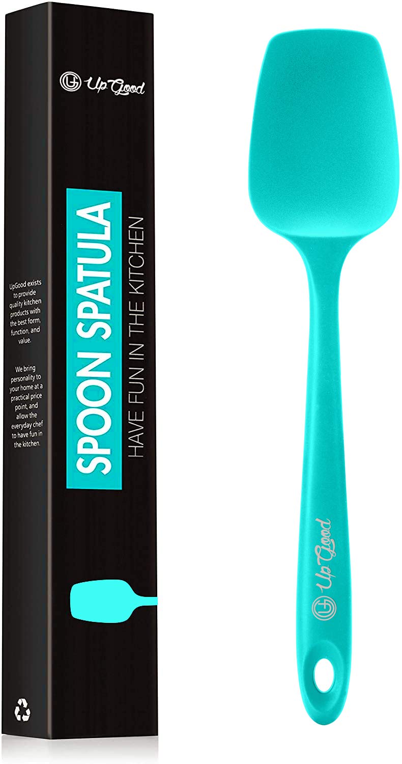Silicone Spoon Spatula - 600F Heat-Resistant Non-Stick Rubber Spoonula | Use As Silicone Kitchen Scraper Utensil - Baking And Co