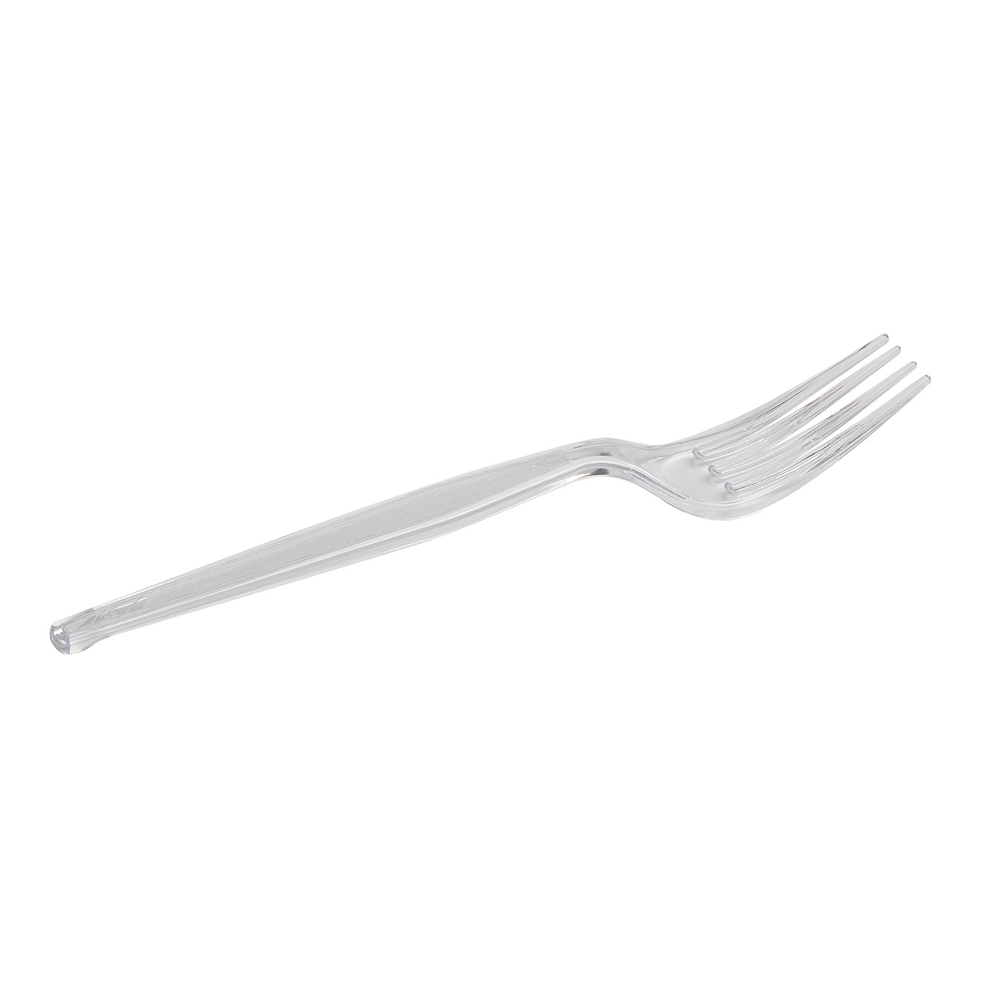Dixie 7.13'' Heavy-Weight Polystyrene Plastic Fork By Gp Pro (Georgia-Pacific), Clear, Fh017 , Case Of 1,000