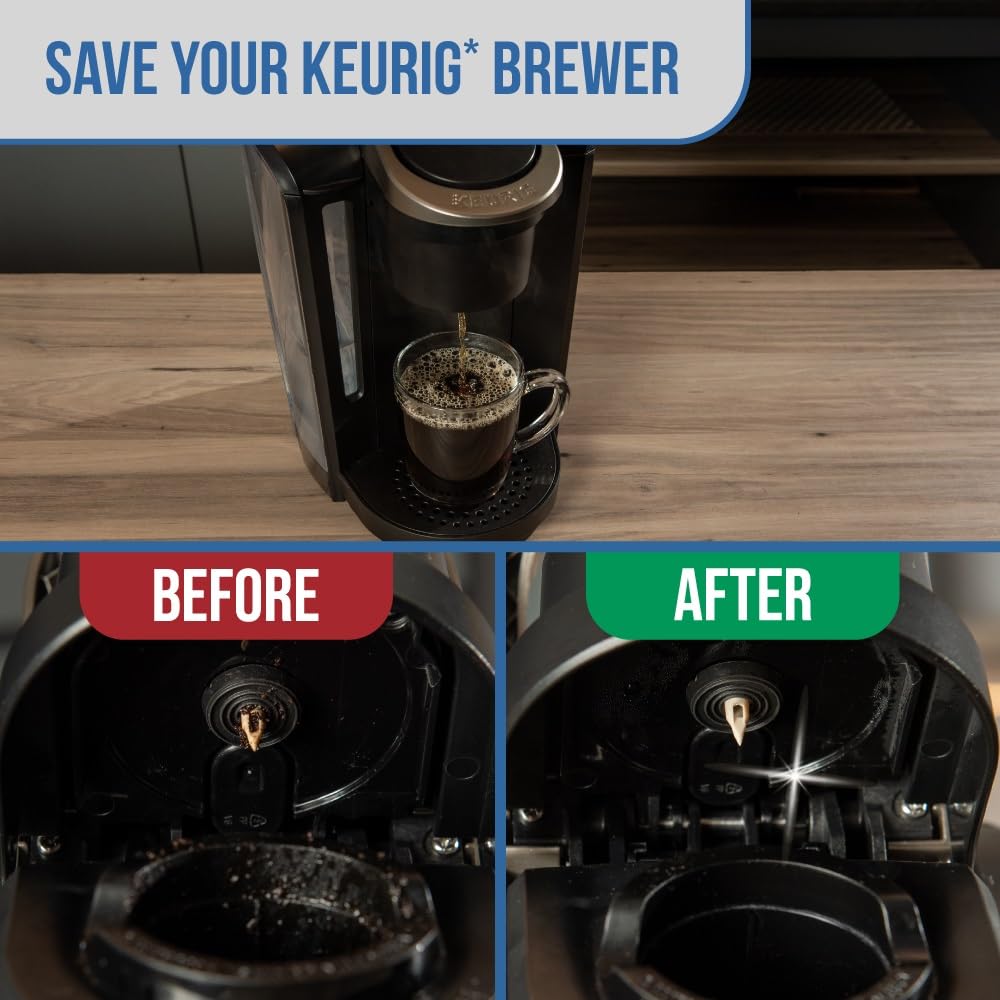 8-Pack Of Keurig Cleaning Pods For Keurig 1.0 & 2.0 Machines - K Cup Cleaner Pods Removes Stale Coffee Residue & Stains - Keurig