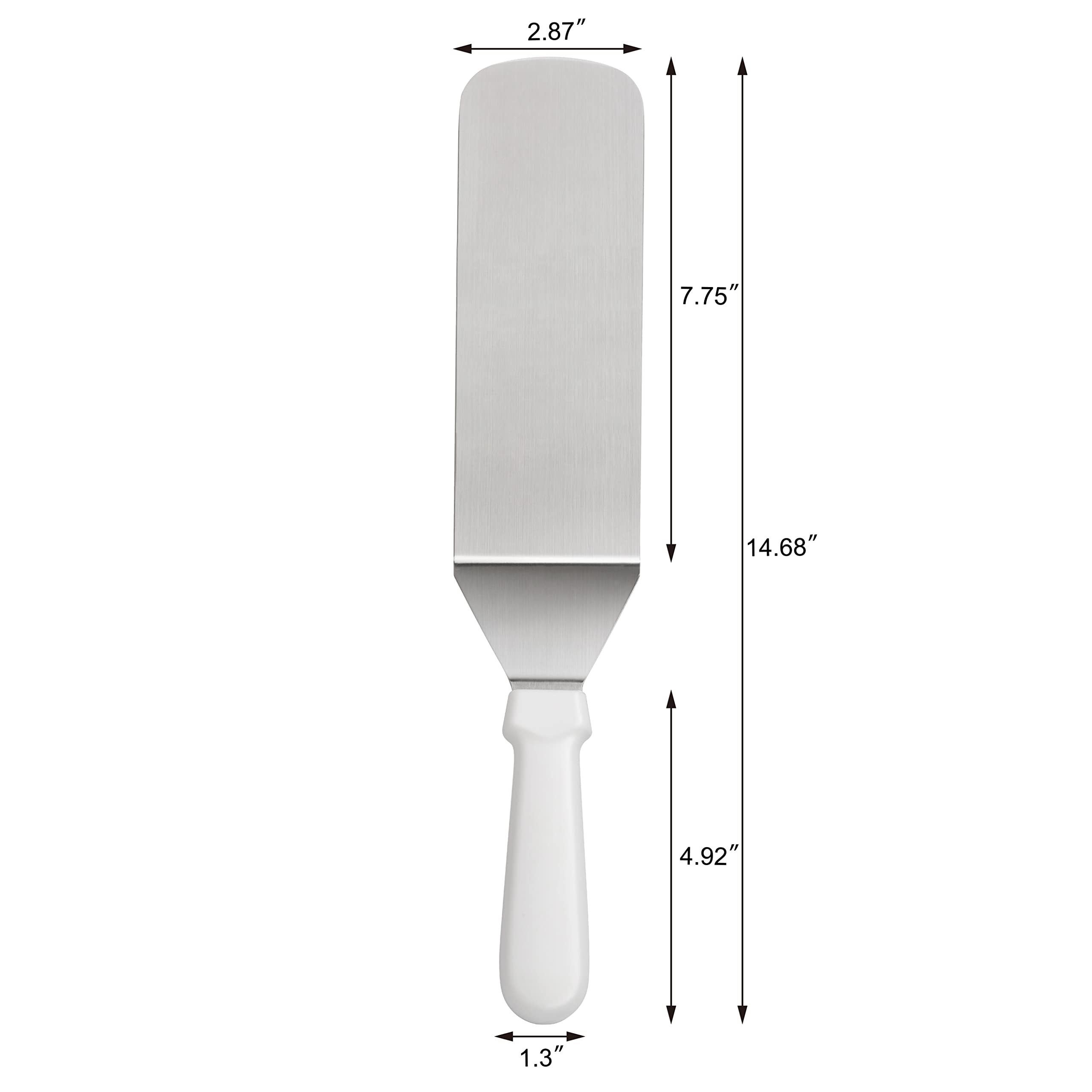 New Star Foodservice 36213 Plastic Handle Flexible Grill Turner/Spatula, 14.5-Inch, White